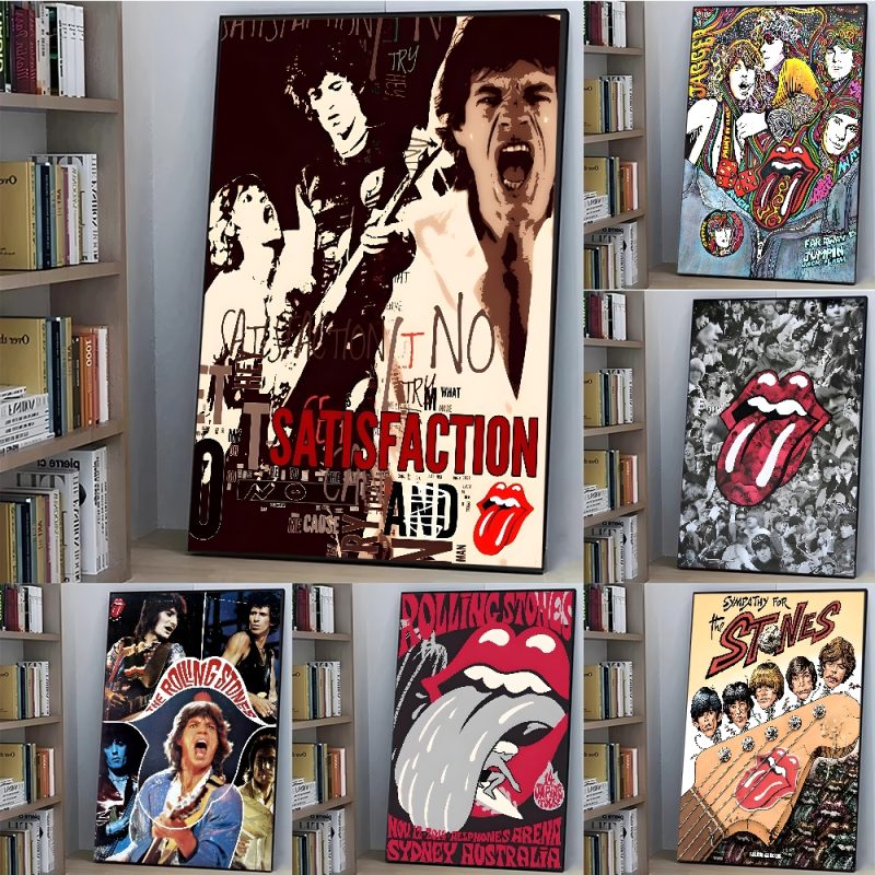Rock T-The Rolling Stones Poster Paper Print Home Living Room Bedroom Entrance Bar Cafe Art Painting Decoration