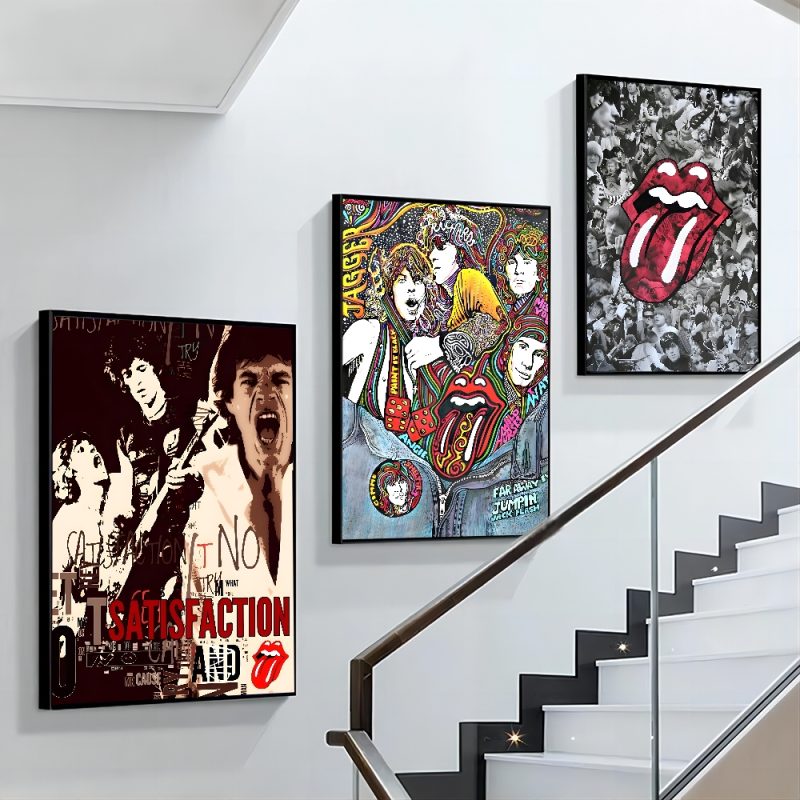 Rock T-The Rolling Stones Poster Paper Print Home Living Room Bedroom Entrance Bar Cafe Art Painting Decoration - Image 2