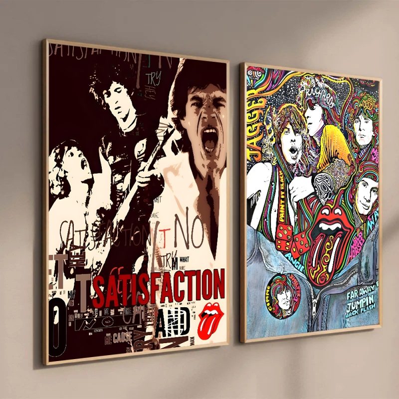 Rock T-The Rolling Stones Poster Paper Print Home Living Room Bedroom Entrance Bar Cafe Art Painting Decoration - Image 3