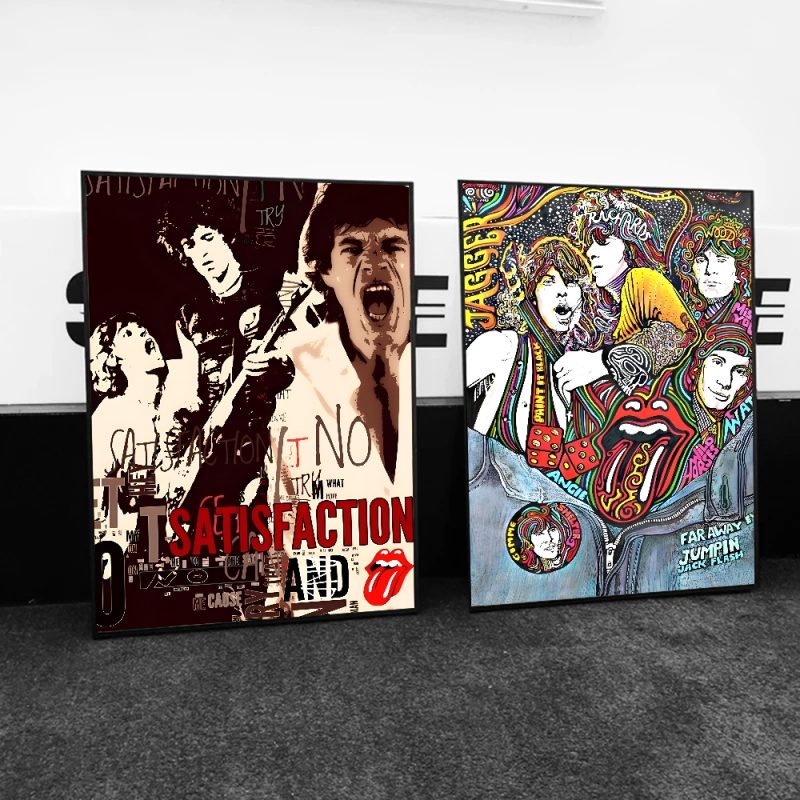 Rock T-The Rolling Stones Poster Paper Print Home Living Room Bedroom Entrance Bar Cafe Art Painting Decoration - Image 5