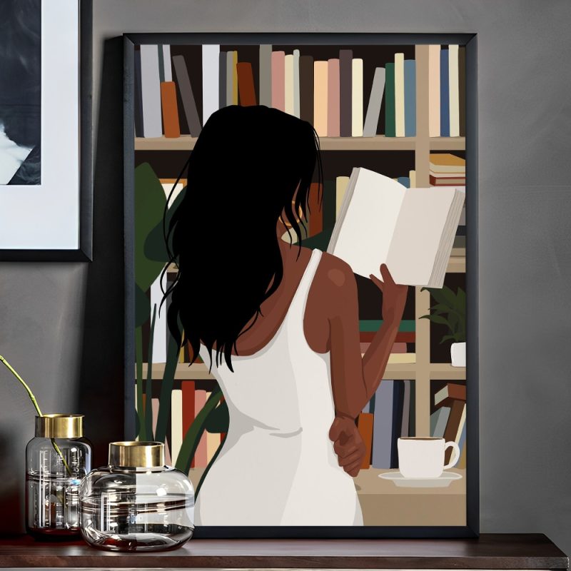 Fashion Black Girl Poster Self-adhesive Art Poster Whitepaper Prints Posters Artwork Aesthetic Art Wall Painting - Image 8