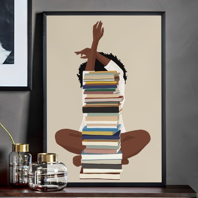 Fashion Black Girl Poster Self-adhesive Art Poster Whitepaper Prints Posters Artwork Aesthetic Art Wall Painting - Image 9