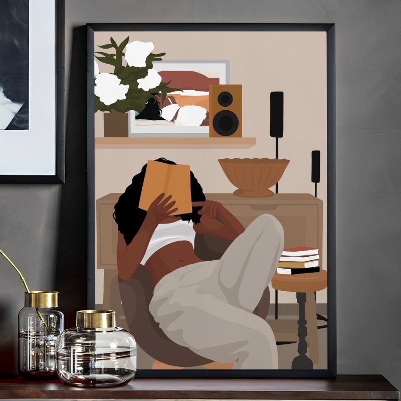 Fashion Black Girl Poster Self-adhesive Art Poster Whitepaper Prints Posters Artwork Aesthetic Art Wall Painting - Image 11