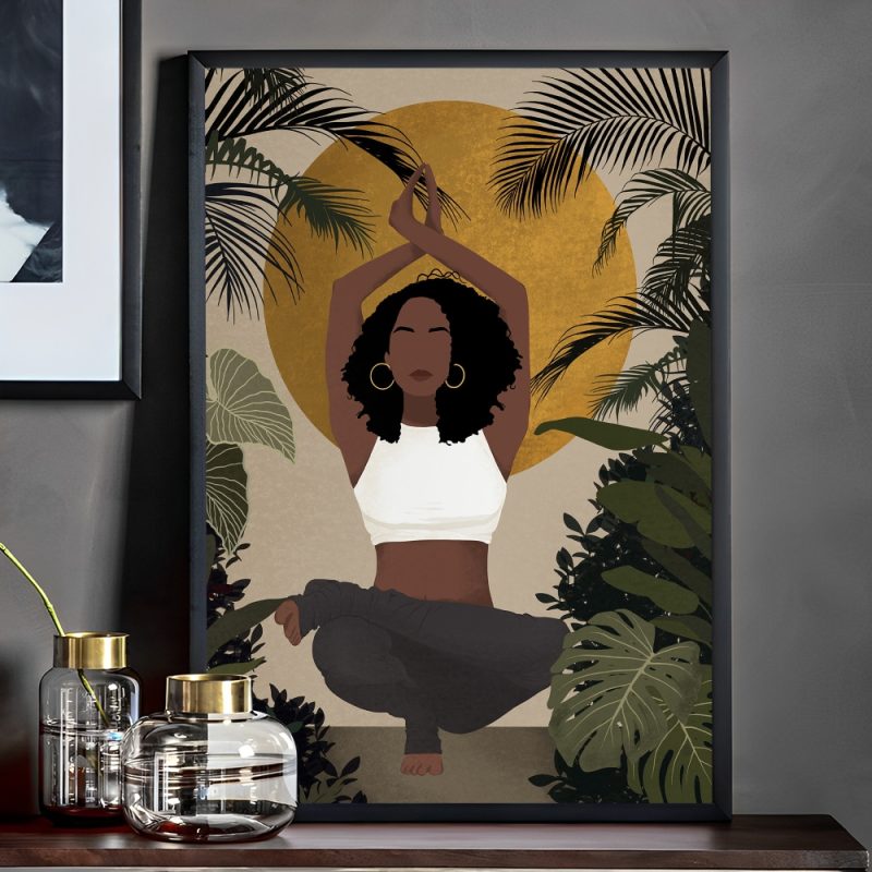 Fashion Black Girl Poster Self-adhesive Art Poster Whitepaper Prints Posters Artwork Aesthetic Art Wall Painting - Image 14
