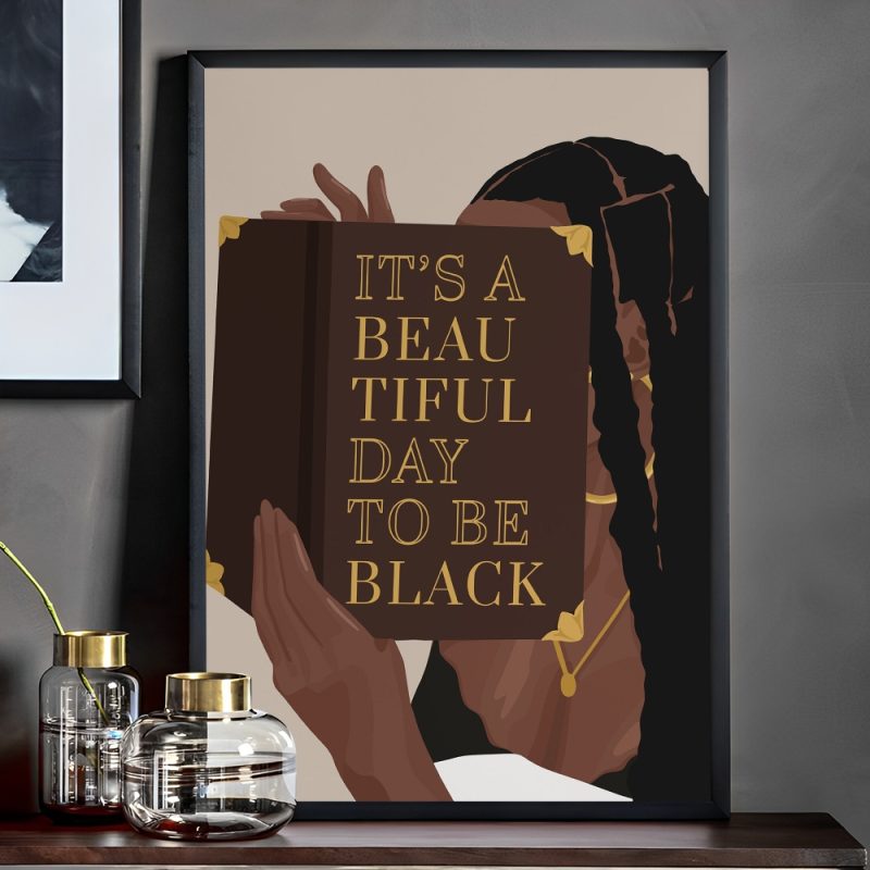 Fashion Black Girl Poster Self-adhesive Art Poster Whitepaper Prints Posters Artwork Aesthetic Art Wall Painting - Image 18