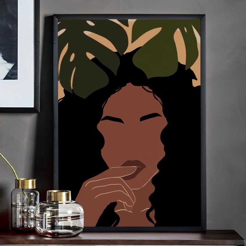 Fashion Black Girl Poster Self-adhesive Art Poster Whitepaper Prints Posters Artwork Aesthetic Art Wall Painting - Image 19