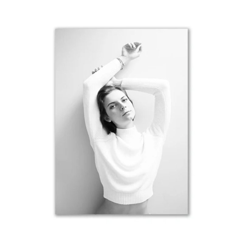 Fashion Black And White Sexy Poster Flower Women Motivational Text Canvas Wall Art Prints Abstract Painting Wall Hanging Decor - Image 14