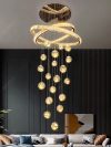 Modern home decoration crystal chandelier, stair Pendant lamp, living room Pendant lights, interior lighting