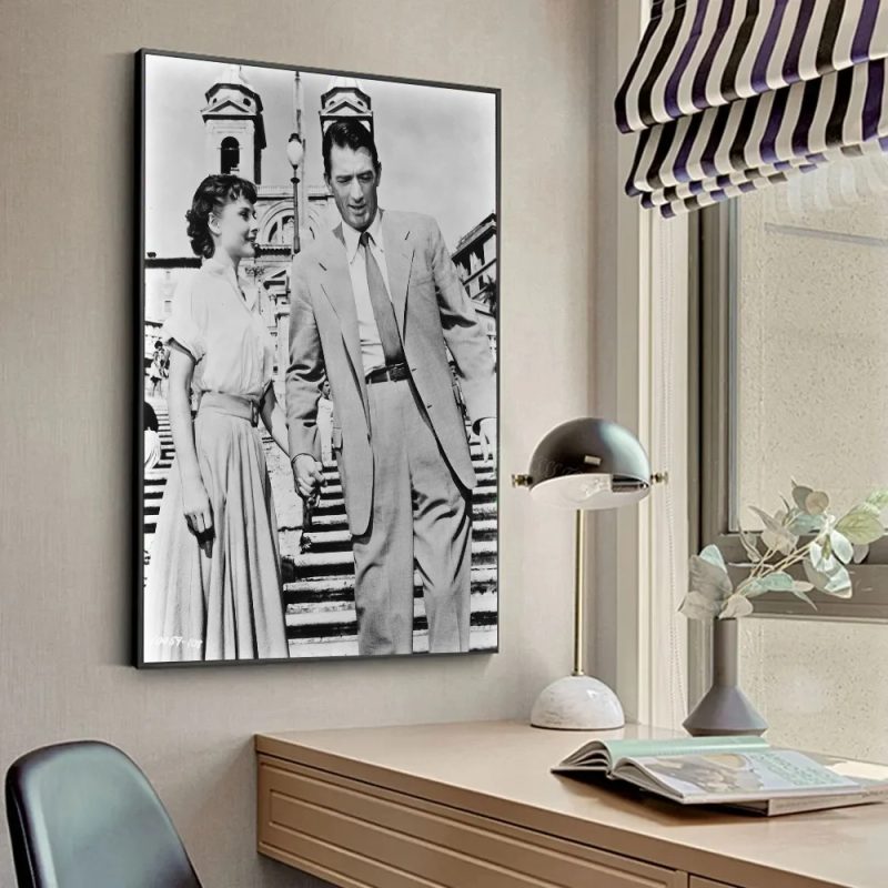 Modern Simple Wall Art Audrey Hepburn Black and White Painting HD Canvas Print Poster Home Living Room Bedroom Decoration - Image 11