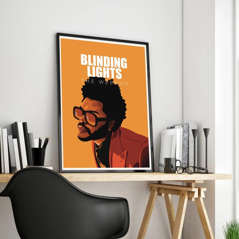 Black and White Rapper The Weeknd Poster Aesthetics Set Hip Hop Music Album Starboy Kiss Land Canvas Print Wall Art Room Decor - Image 2