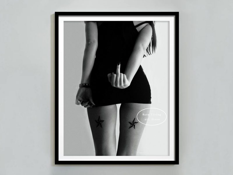 Retro Woman Eating Pasta in Paris Drinking Coffee Cocktail Black and White Canvas Painting Print Wall Art Room Kitchen Decor - Image 12