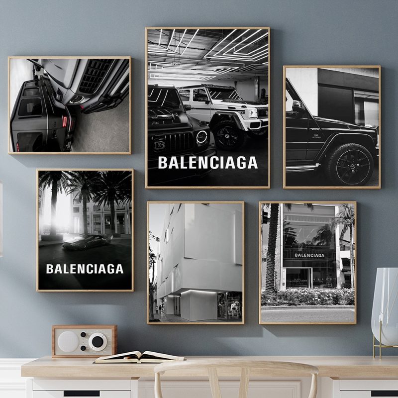 Luxury Sports Car Poster Hypebeast Fashion Wall Art Canvas Streetwear Prints Modern Black White Pictures Home Decor Murals