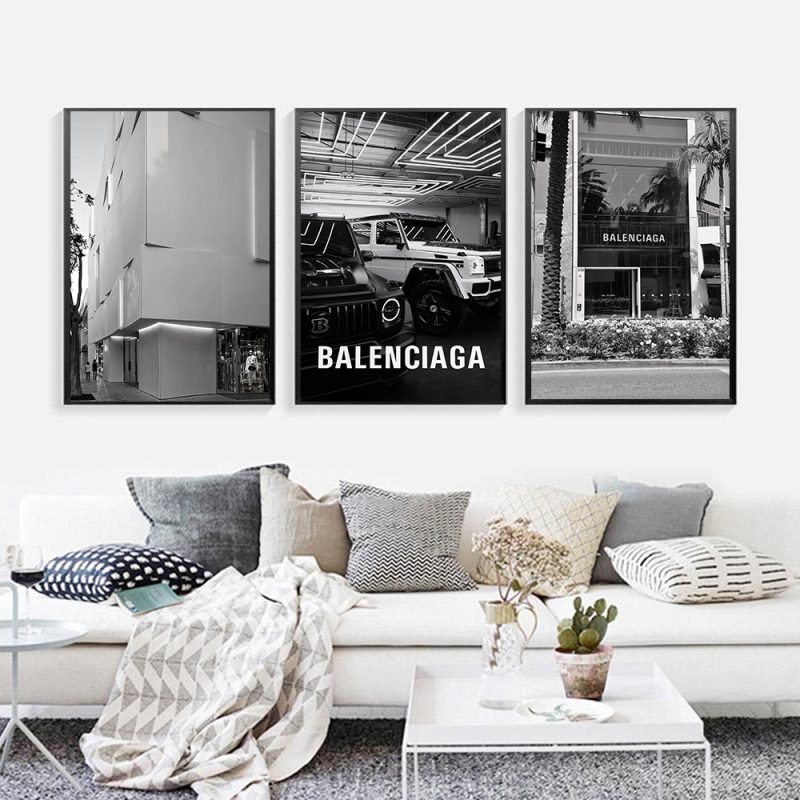 Luxury Sports Car Poster Hypebeast Fashion Wall Art Canvas Streetwear Prints Modern Black White Pictures Home Decor Murals - Image 3