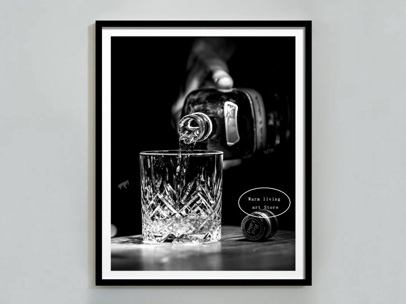Retro Woman Eating Pasta in Paris Drinking Coffee Cocktail Black and White Canvas Painting Print Wall Art Room Kitchen Decor - Image 25