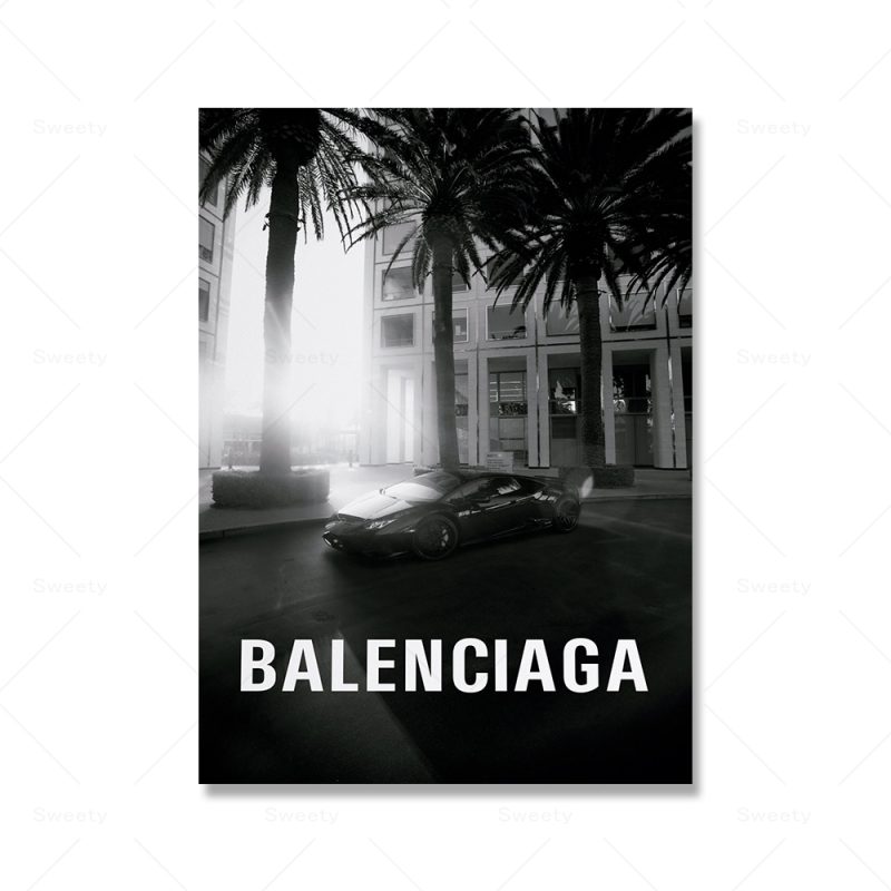 Luxury Sports Car Poster Hypebeast Fashion Wall Art Canvas Streetwear Prints Modern Black White Pictures Home Decor Murals - Image 10