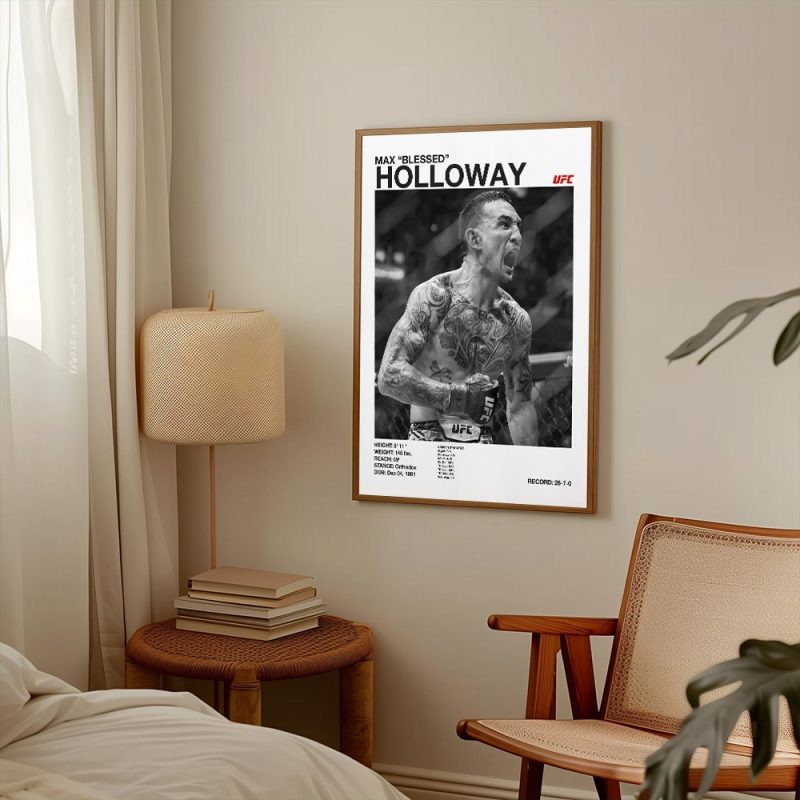 Black and white U-Ultimate Fighting Championship UFC Poster Canvas Print Painting Wall Decor Wall Art Gym Room Decoration - Image 8