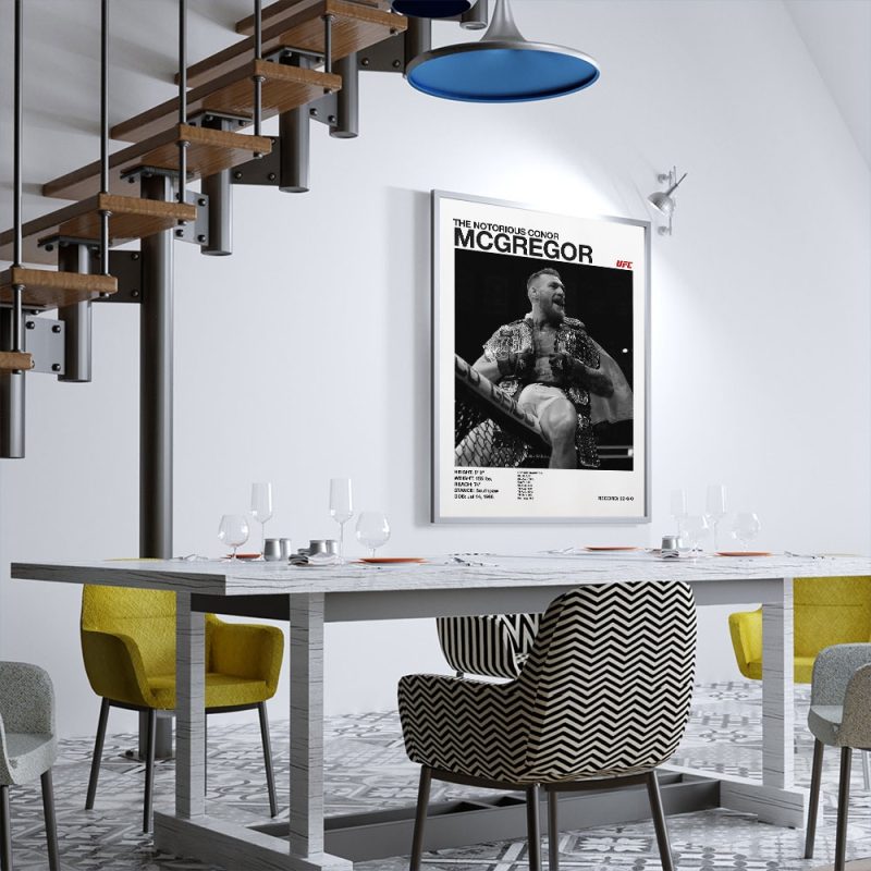 Black and white U-Ultimate Fighting Championship UFC Poster Canvas Print Painting Wall Decor Wall Art Gym Room Decoration - Image 11