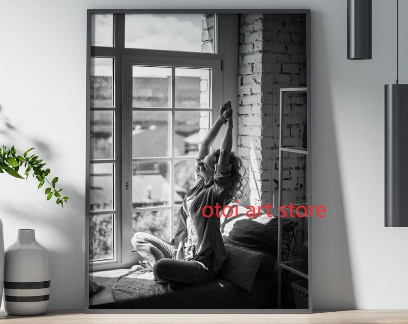 Vintage Black White Fashion Photography Style Sexy Woman Drinking Smok Art Poster Canvas Painting Wall Prints Picture Home Decor - Image 17