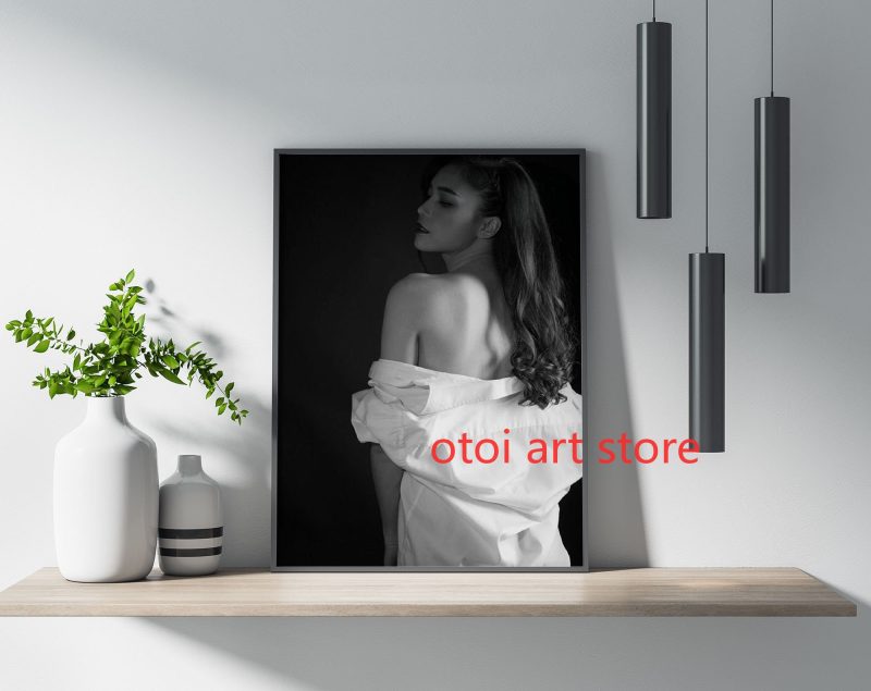 Vintage Black White Fashion Photography Style Sexy Woman Drinking Smok Art Poster Canvas Painting Wall Prints Picture Home Decor - Image 27