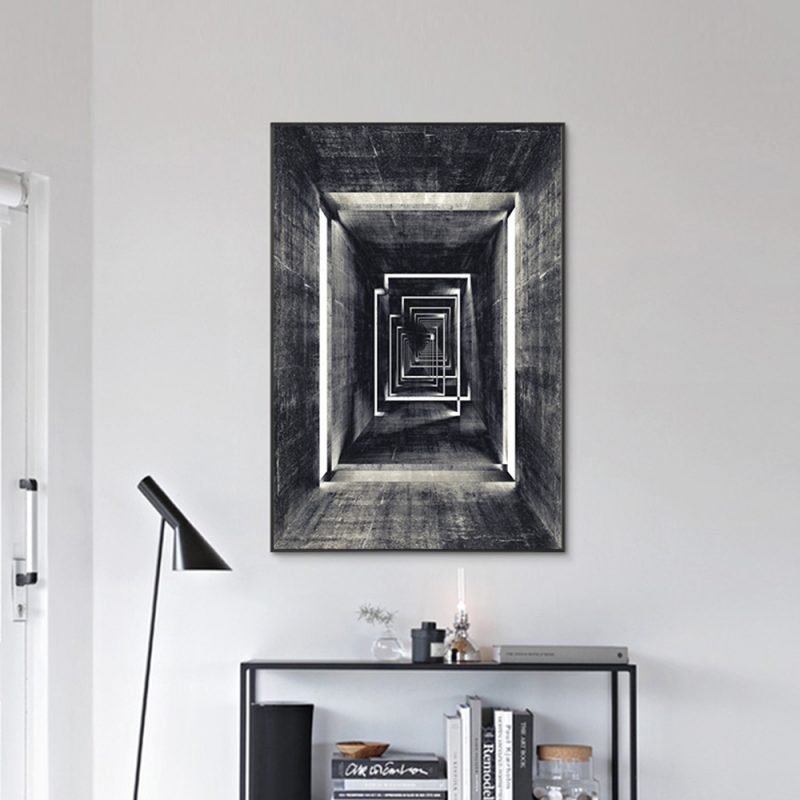 Light Luxury Black White Gray Industrial Style Canvas Poster Space Extension Simplicity Wall Art Print Painting Home Decor Mural - Image 2