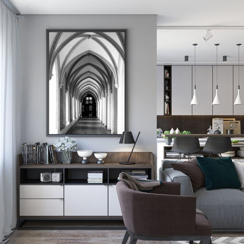 Light Luxury Black White Gray Industrial Style Canvas Poster Space Extension Simplicity Wall Art Print Painting Home Decor Mural - Image 5