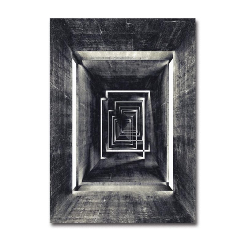 Light Luxury Black White Gray Industrial Style Canvas Poster Space Extension Simplicity Wall Art Print Painting Home Decor Mural - Image 13
