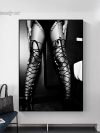 Black and White Fashion Wall Art Poster Woman Sexy Legs Canvas Painting Prints Picture Unique Home Room Bathroom Decor Painting