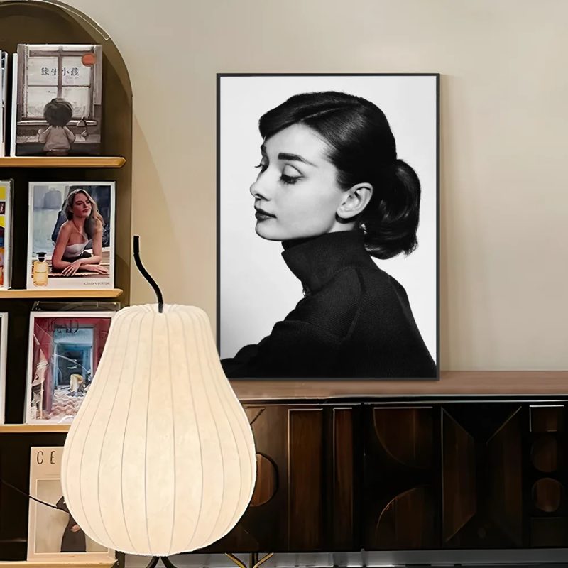 Black And White Audrey H-Hepburn Classic Photos Self-adhesive Art Poster Whitepaper Prints Posters Aesthetic Art Wall Painting - Image 6
