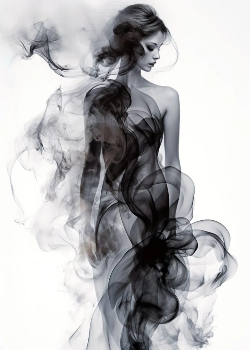 Modern Abstract Shadow Inked Woman Wall Art Poster Print Black White Line Minimalism Canvas Painting Room Home Decor Picture - Image 7