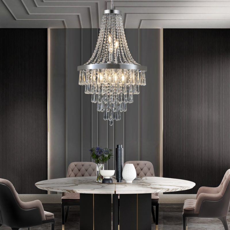 Elegant crystal chandelier, large modern luxury chandelier for living room, bedroom, kitchen - Image 2