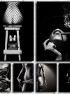 Fashion Black and White Sexy Woman HD Photography Poster Canvas Paintings Wall Art Pictures for Living Room Home Decor Frameless