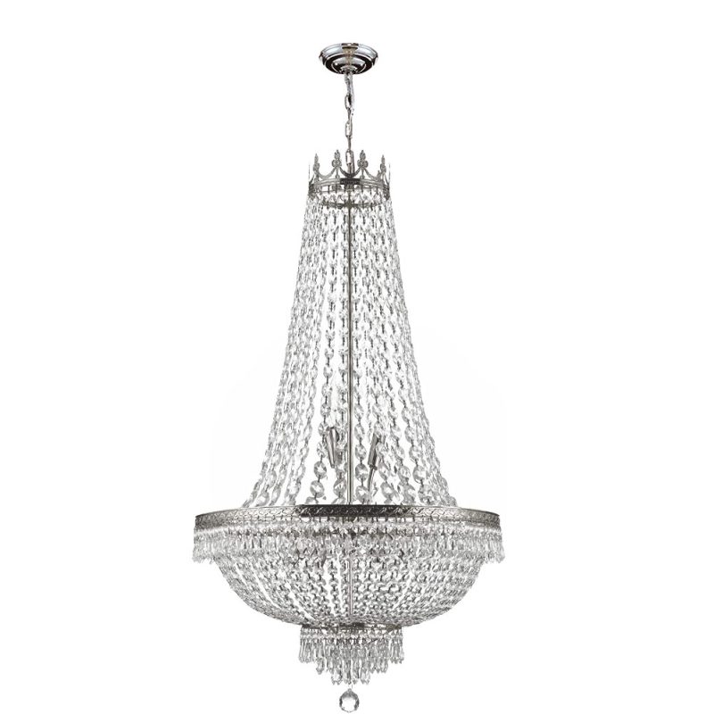 French Empire Crystal Chandelier Lighting 9 Lights Ceiling Light Pendant Lamp - Image 7