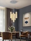 Luxury Led Chandelier Living Room Lustre Pendant Lights Home Decora Vertical Crystal Ceiling Lamps For Scaune Bedroom Lighting