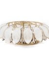 23.5" Modern Dimmable Crystal Chandelier, Luxury Flush Mount LED Ceiling Lamp with/without Remote