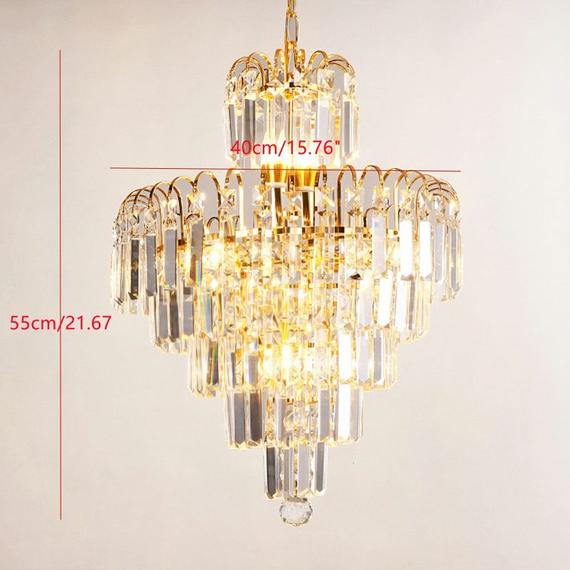 Elegant Crystal Chandelier Modern Ceiling Light Pendant Fixture Lighting Lamp - Image 3
