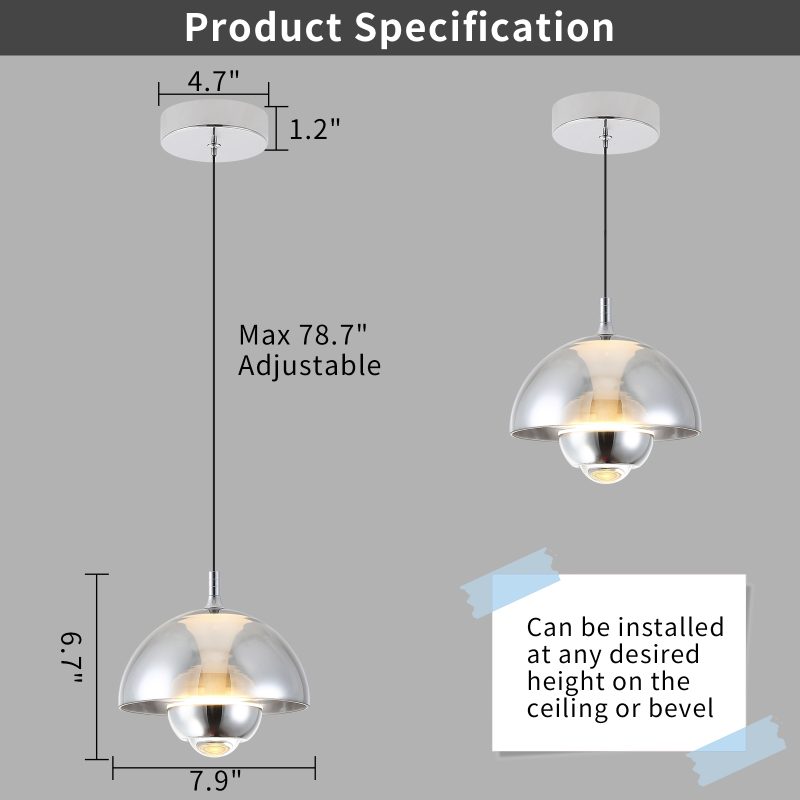 Modern Led Pendant Light Dining Room Table Ceiling Chandelier Designer Luxury Glass Pendant Lamp Simple Bar Counter Hanging Lamp - Image 8