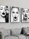 Black and White Fashion Woman Posters and Prints HD Canvas Painting Modern Pure Beauty Wall Art Pictures Living Room Home Decor