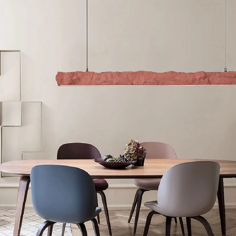 Nordic Minimalist Wabi-Sabi Wind LED Strip Restaurant Pendant Lights Home Decor Dining Room Bar Chandelier Hanging Lamp Fixtures - Image 4