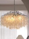 Shell Chandelier Gold Chrome Luxury Chandeliers for Restaurant Living Room Hotel Hall Hang Lamp Homestay Seaside Vacation Lustre