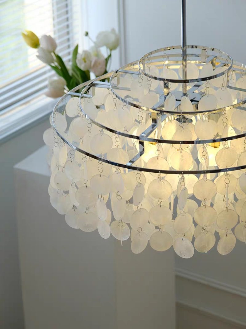 Shell Chandelier Gold Chrome Luxury Chandeliers for Restaurant Living Room Hotel Hall Hang Lamp Homestay Seaside Vacation Lustre - Image 6