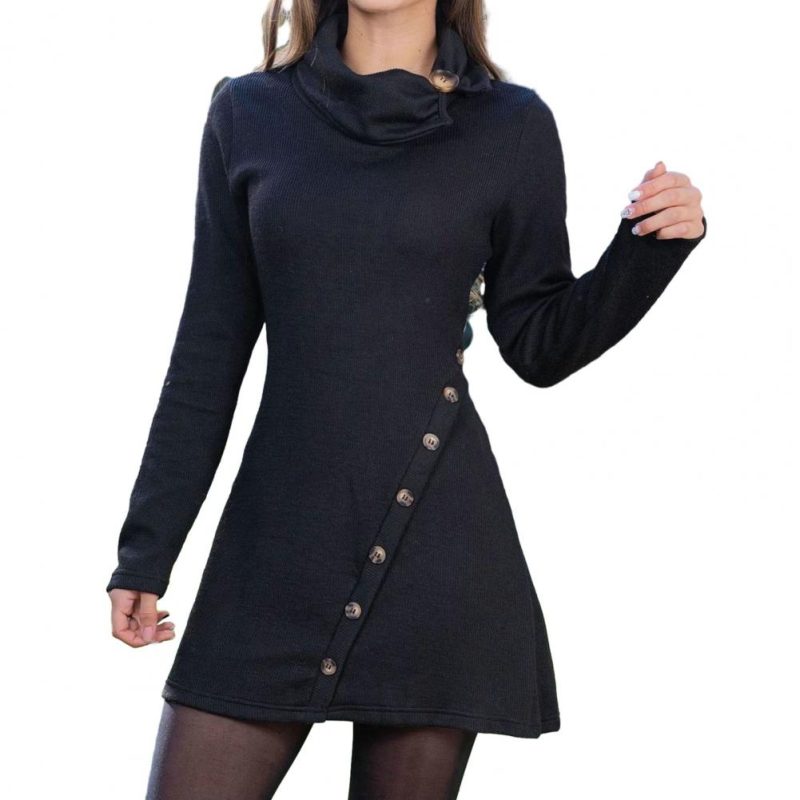 Dress Women O-neck Sexy Long Sleeve Loose Party Work Harajuku Francais Autumn Winter Vestido Streetwear Sweater - Image 4