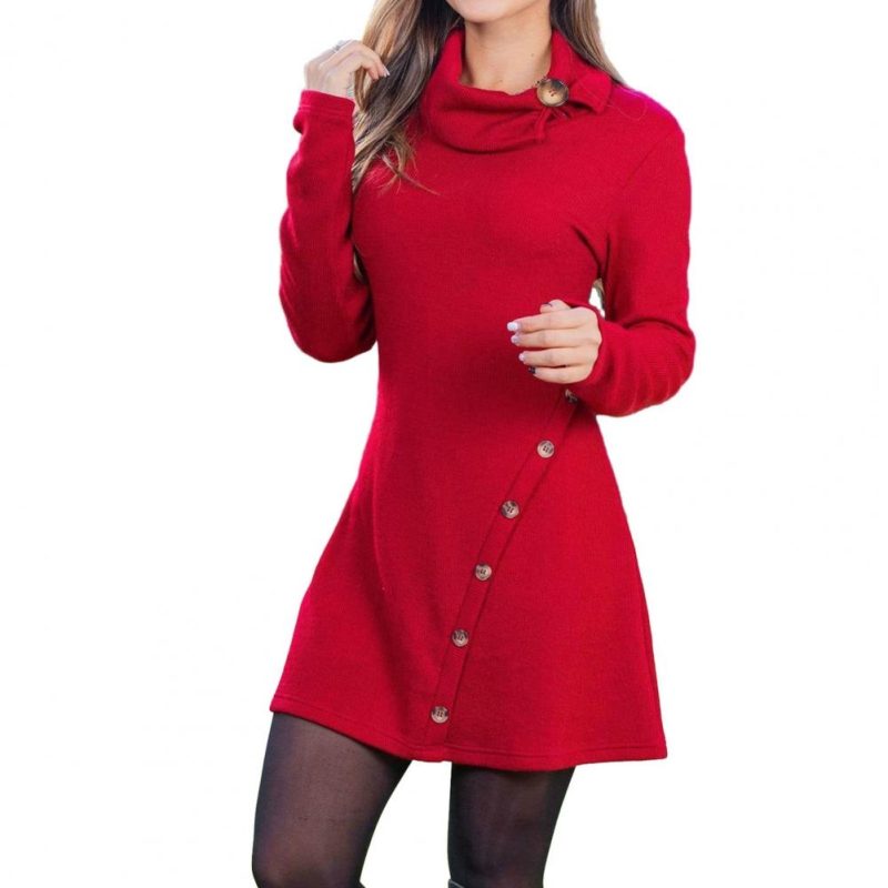 Dress Women O-neck Sexy Long Sleeve Loose Party Work Harajuku Francais Autumn Winter Vestido Streetwear Sweater - Image 7