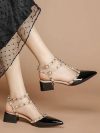 Comemore Women High Heels Sandals New Summer Fashion Office High Heels Shoes High Quality Luxury Designer Wedding Sandals Women