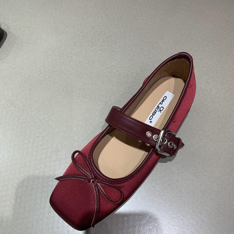 Women Flat Shoes Fashion Buckle Strap Footwear Lolita Style Casual Shallow Mary Janes Butterfly-knot Ladies Ballet Flats Shoes - Image 4