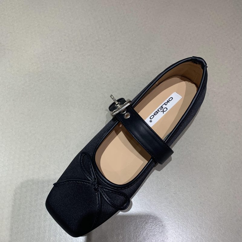 Women Flat Shoes Fashion Buckle Strap Footwear Lolita Style Casual Shallow Mary Janes Butterfly-knot Ladies Ballet Flats Shoes - Image 7