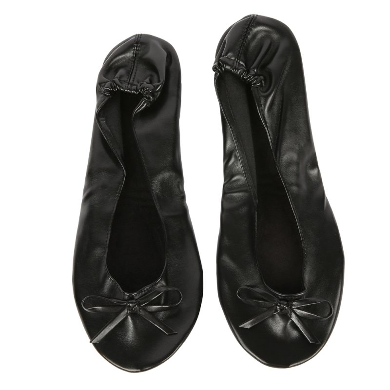 Aohaolee Woman PU Ballerina Fitness Ballet Flats Foldable Shoes Portable Ballet Dancers Comfortable Ballroom Women Shoes - Image 5