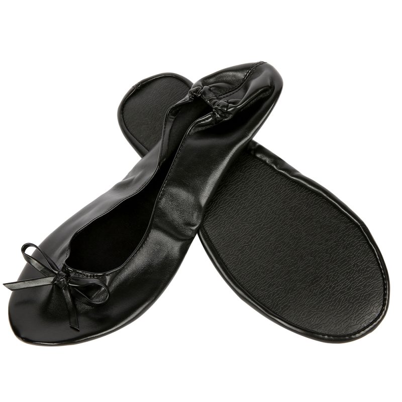 Aohaolee Woman PU Ballerina Fitness Ballet Flats Foldable Shoes Portable Ballet Dancers Comfortable Ballroom Women Shoes - Image 6