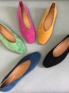 Lady Flock Null Ballet Soft Bottom Slip-On In Green Coffee Seam Shoes Square Toe Wide Fit 44 45 46 47 48 2023 New Arrivals Flats