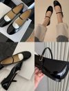 Zapatillas French Flat Bottomed Women Shoe Autumn Shallow Cut Mary Jane Shoe One Line Leather Shoe Ballet Single Shoe Women Shoe