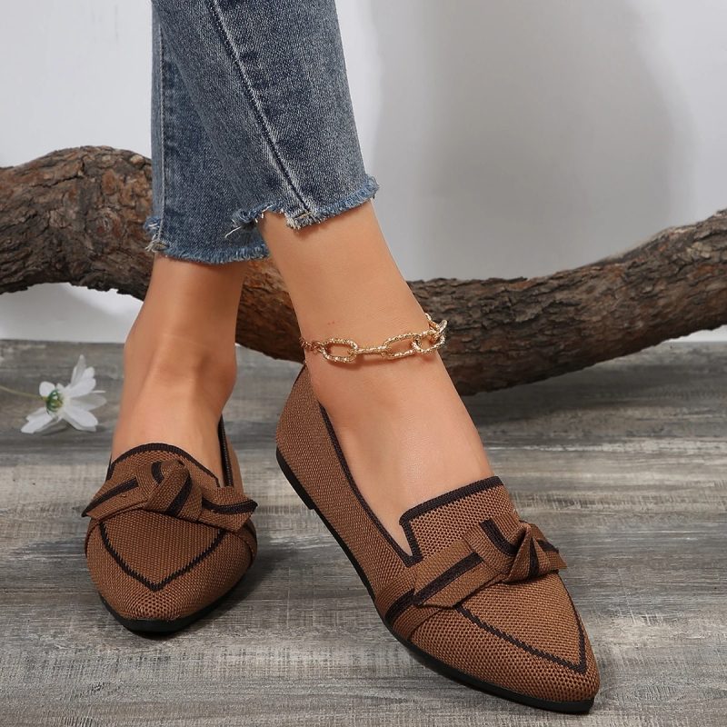 Women's Shoes Loafers Ballet Flats Pointed Toe Barefoot Slip-on Sandals Casual Low Heel Luxury Brand Woman Shoe New in Butterfly - Image 4